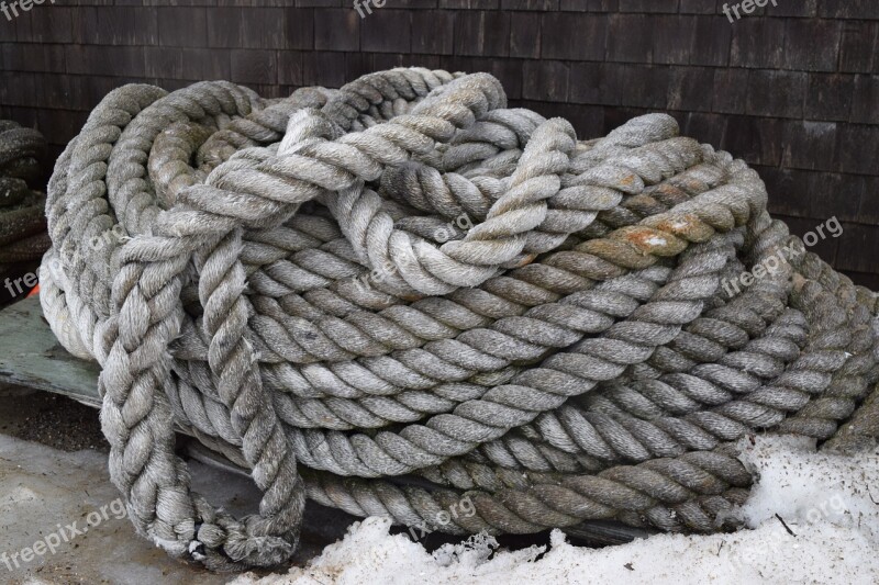 Rope Sea Salt Maine Free Photos