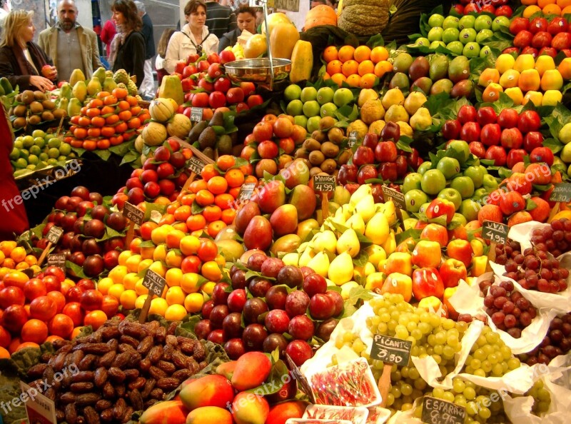 Market Fruit Vegetables Healthy Fruits