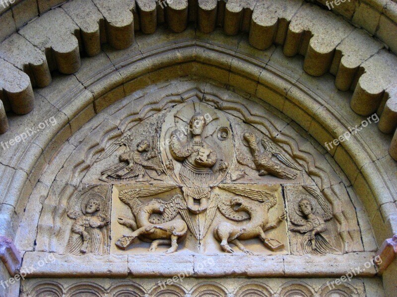 Tympanum Ganagobie Abbey Benedictine Monastery Alpes-de-haute-provence