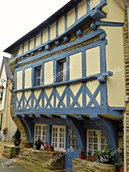 Medieval Half Timbered Architecture Facade Exterior