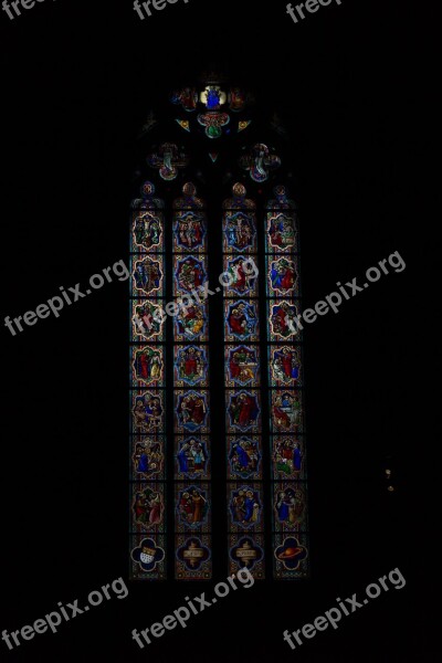 Cologne Church Stained Glass Window Rhombus