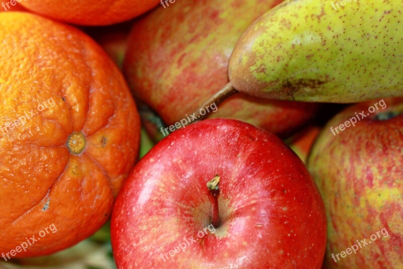 Apple Fruit Pear Orange Orange Fruits