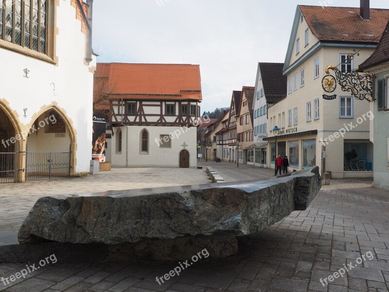 Steinplatte Stone Plate Fountain Stone Blaubeuren