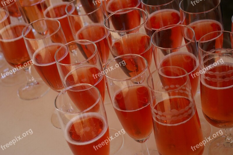 Champagne Red Glasses Free Photos