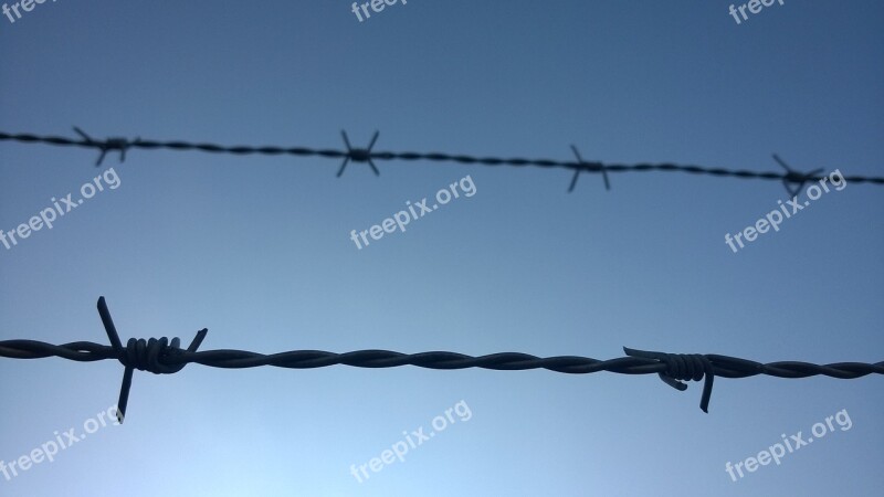 Barbed Wire Symbol Caught Free Photos