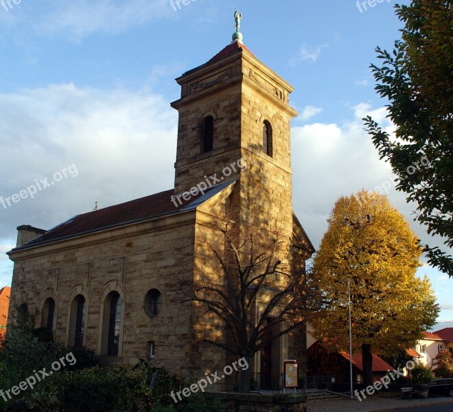 Church Trees Tower Christian Building