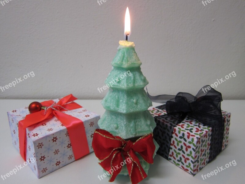 Xmas Tree Christmas Tree Candle Xmas Green