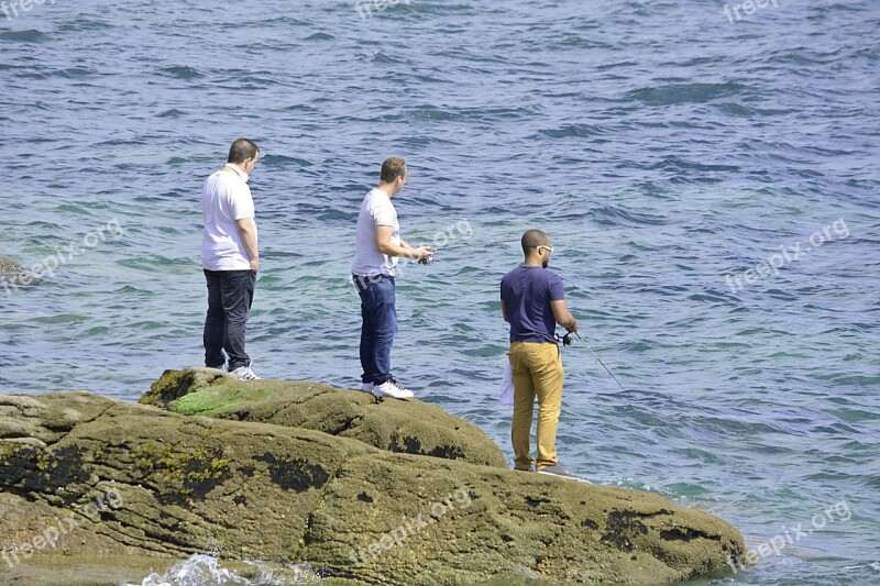 Fishing Fishermen Friends Buddies Water