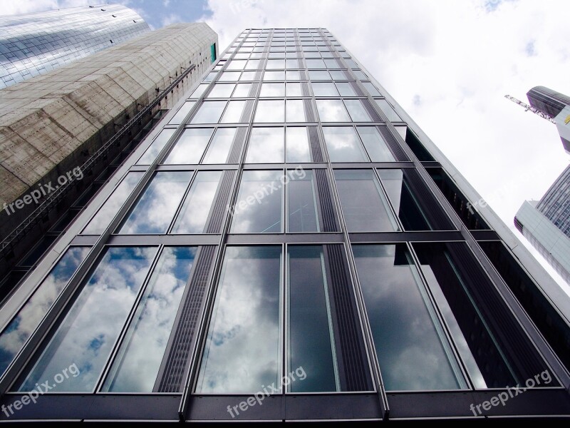 Frankfurt Skyscraper Sky Gloss Mirror