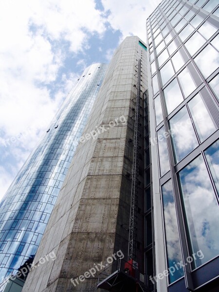 Frankfurt Skyscraper Sky Gloss Mirror