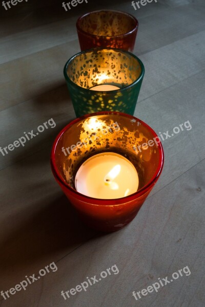 Candle Tealight Shining Christmas Time Flame