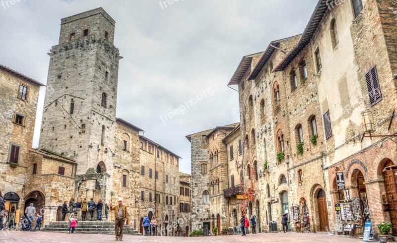 San Gimignano Italy Tuscany Architecture Ancient