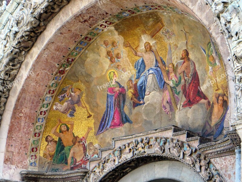 Venice Basilica San Marco Mosaic Eardrum Free Photos