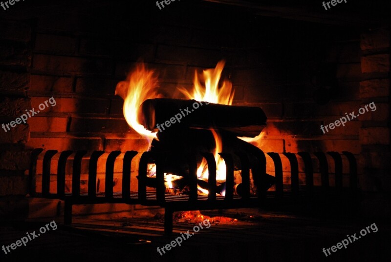 Open Fire Flame Cozy Warm Fire