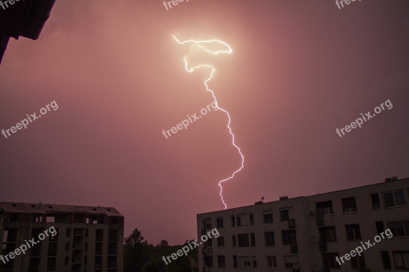 Lightning Nature Storm Free Photos