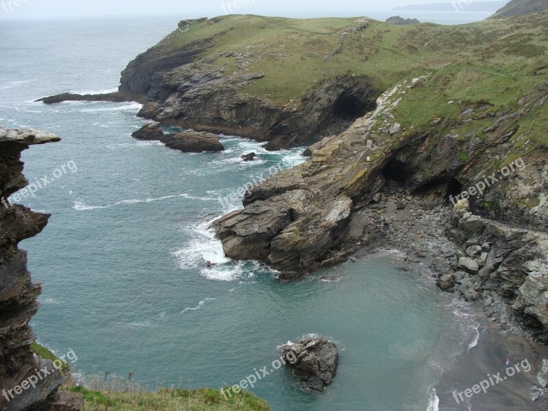 Wales View From Ruins Scenic Landscape Free Photos