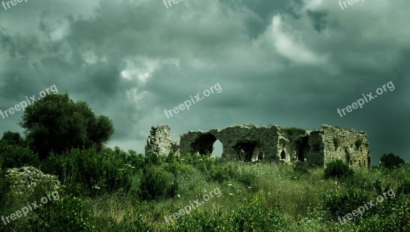 Ruin Side Turkish Riviera Antiquity Turkey