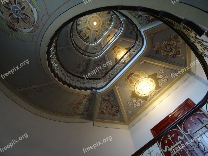 Art Nouveau Staircase Architecture Decoration Riga