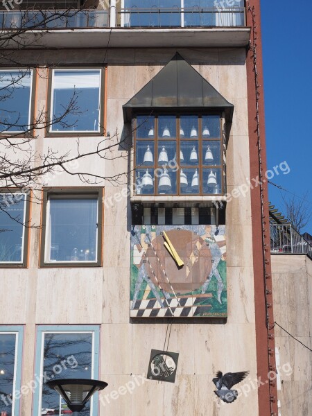 Glockenspiel Bells Ulm House Facade Clock