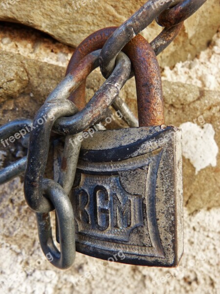 Padlock String Old Vintage Closed