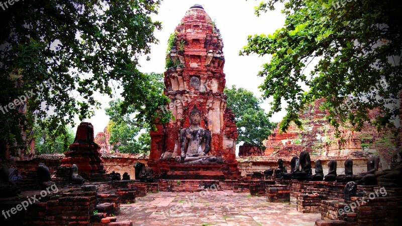 Ayutthaya Thailand Temples Buddha Religion