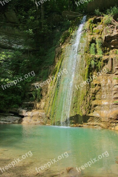 Waterfall Mountains Beauty Nature Journey