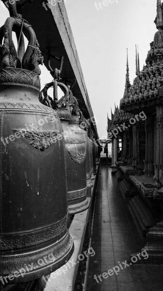 Bell Black And White Tiger Cave Temple Kanchanaburi Free Photos