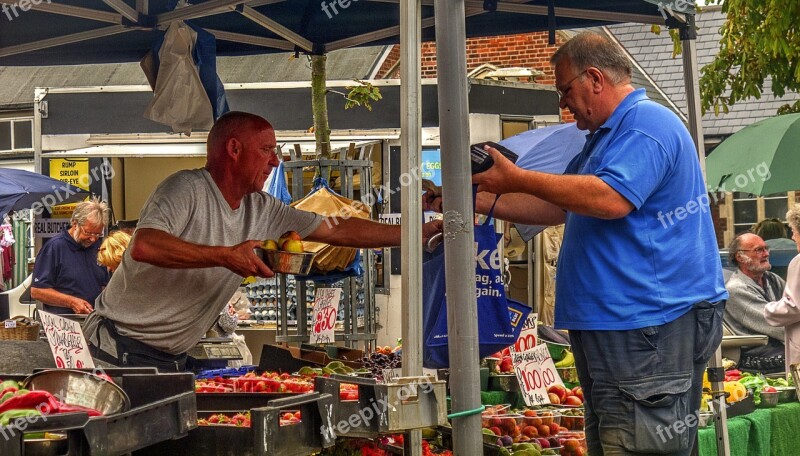 Fruit Market Stall Fruits And Vegetables Shopping