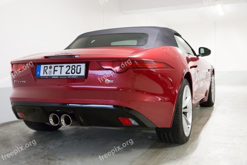 Jaguar F Type Convertible Red Rear