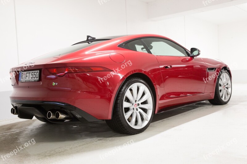 Jaguar F Type Coupe Red Side