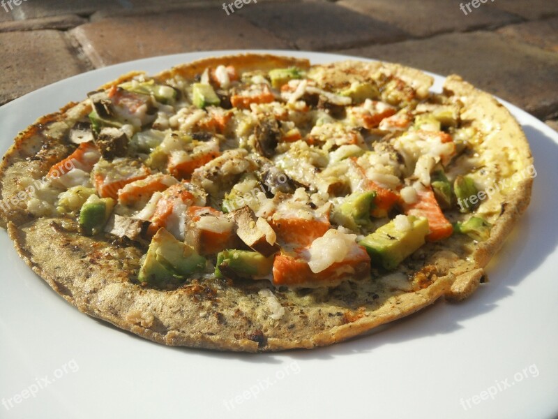 Pizza Salmon Avocado Super Food Dairy Free