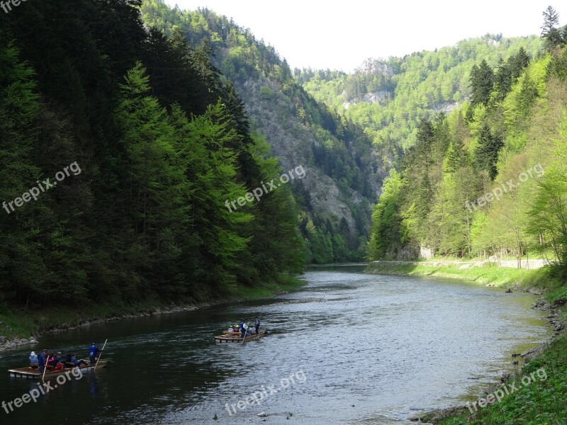 Pieniny Mountains Dunajec Landscape Water