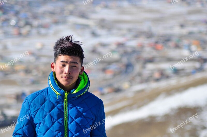 Young Teen Boy Winter Outdoor