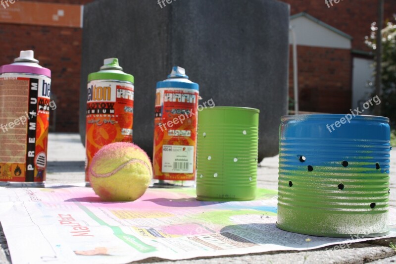 Youth Work Spray Can Tennis Ball Color Box