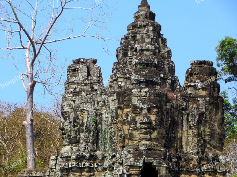 Cambodia Angkor Religion Temple Bayon