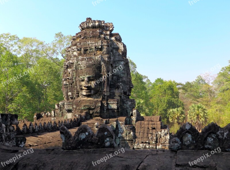 Cambodia Angkor Religion Temple Bayon