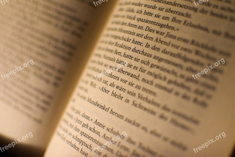 Book Font Pages Close Up Book Pages