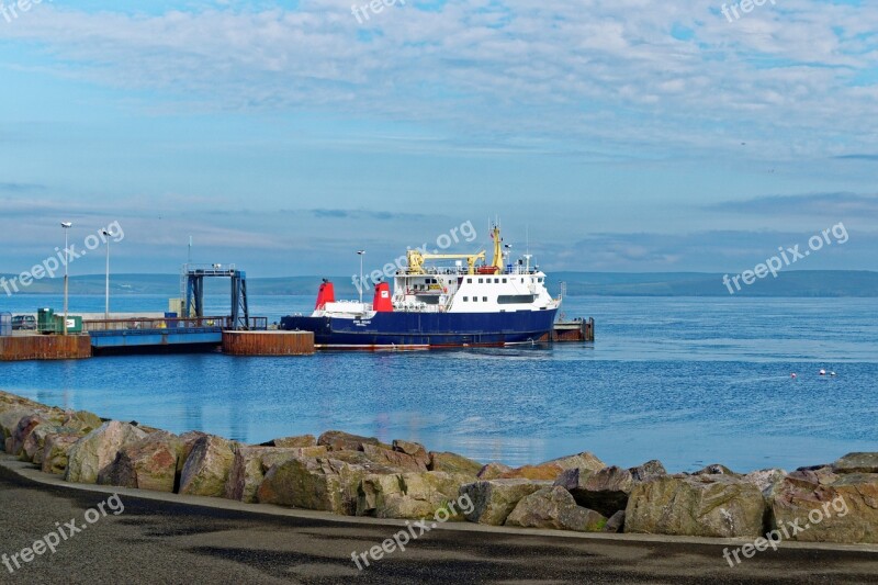 Ferry Car Ferry People Clouds Ferry Port