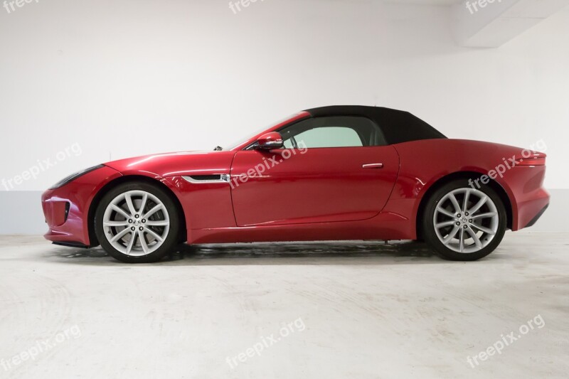 Jaguar F Type Convertible Red Side