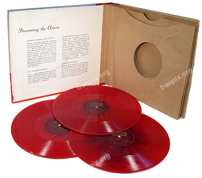 Record 78rpm Red Music Sound