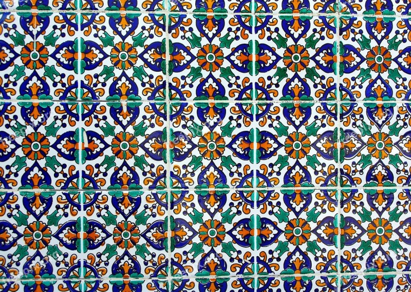 Tunisia Tiles Earthenware Wall Decoration Blue