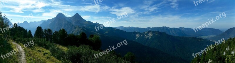 Mountains Schachen Hiking View Panorama