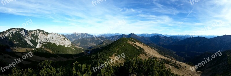 Hiking Bavaria Foothills Of The Alps Panorama Alpine