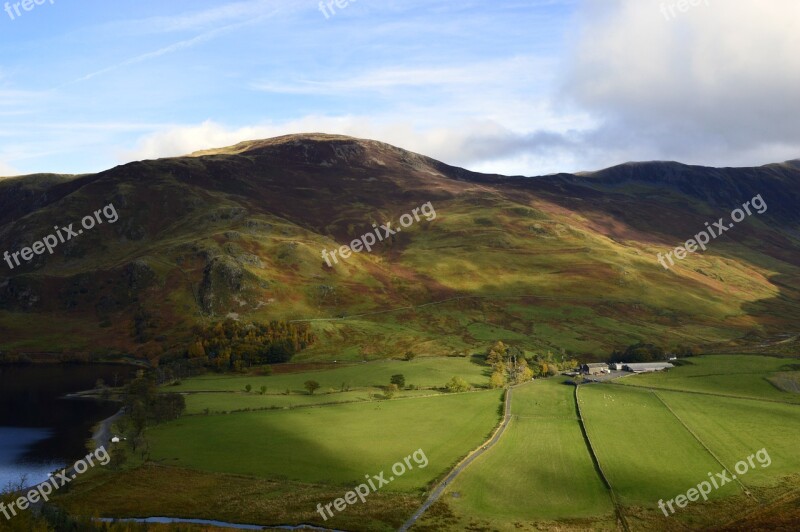 Lake Buttermere Cumbria Uk England