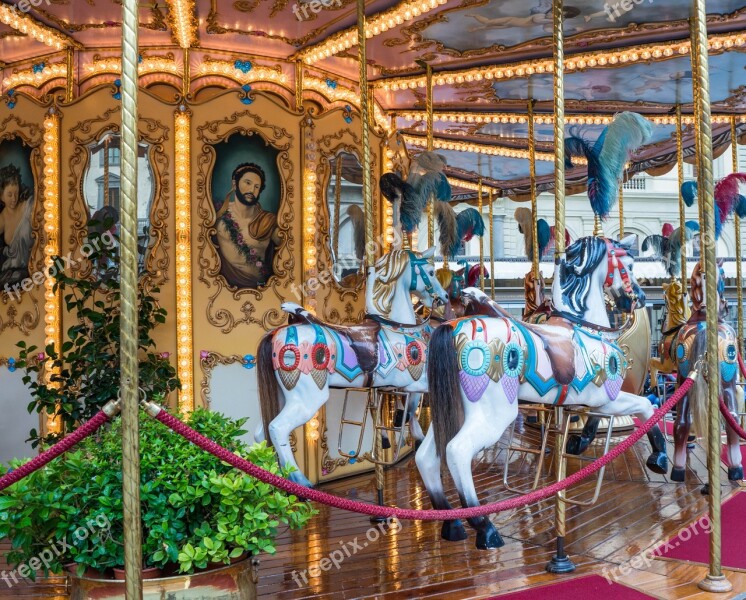 Carousel Florence Italy Amusement Ride