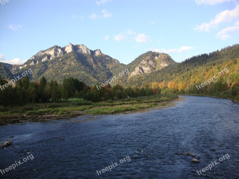 Pieniny Poland Mountains Landscape Water