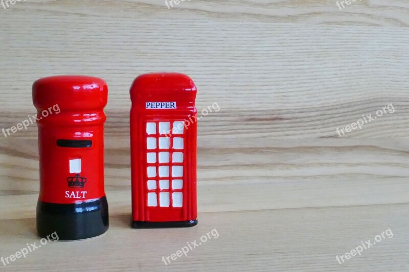 Salt And Pepper Post Box Telephone Box Red Telephone