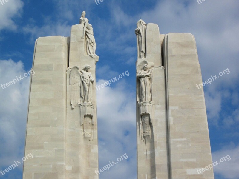 Vimy Monument Pylons Chorus Vimy Ridge France