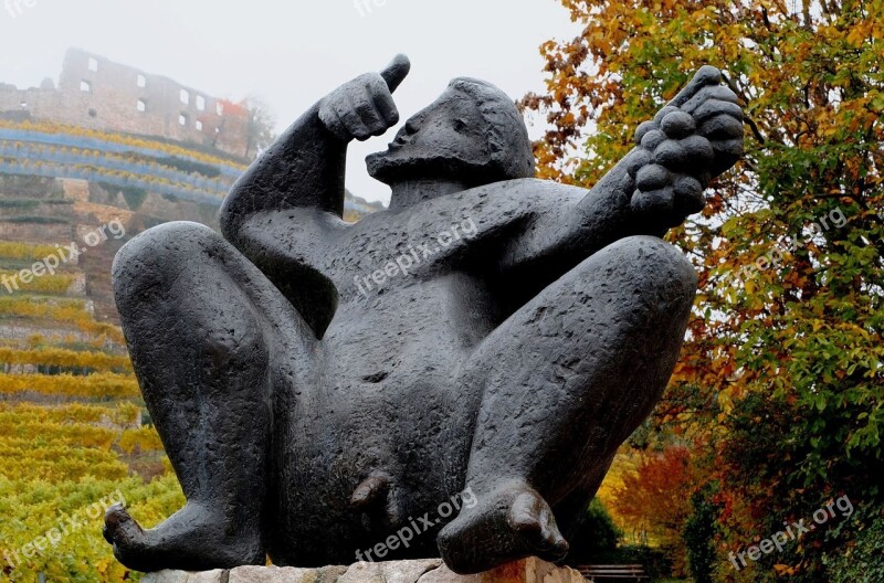 Bronze Statue Spirit Of Wine Cheeky Staufen Swim