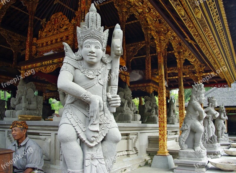 Indonesia Bali Temple Tirta Empul God